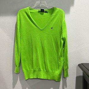 Beautiful lime green polo sweater
